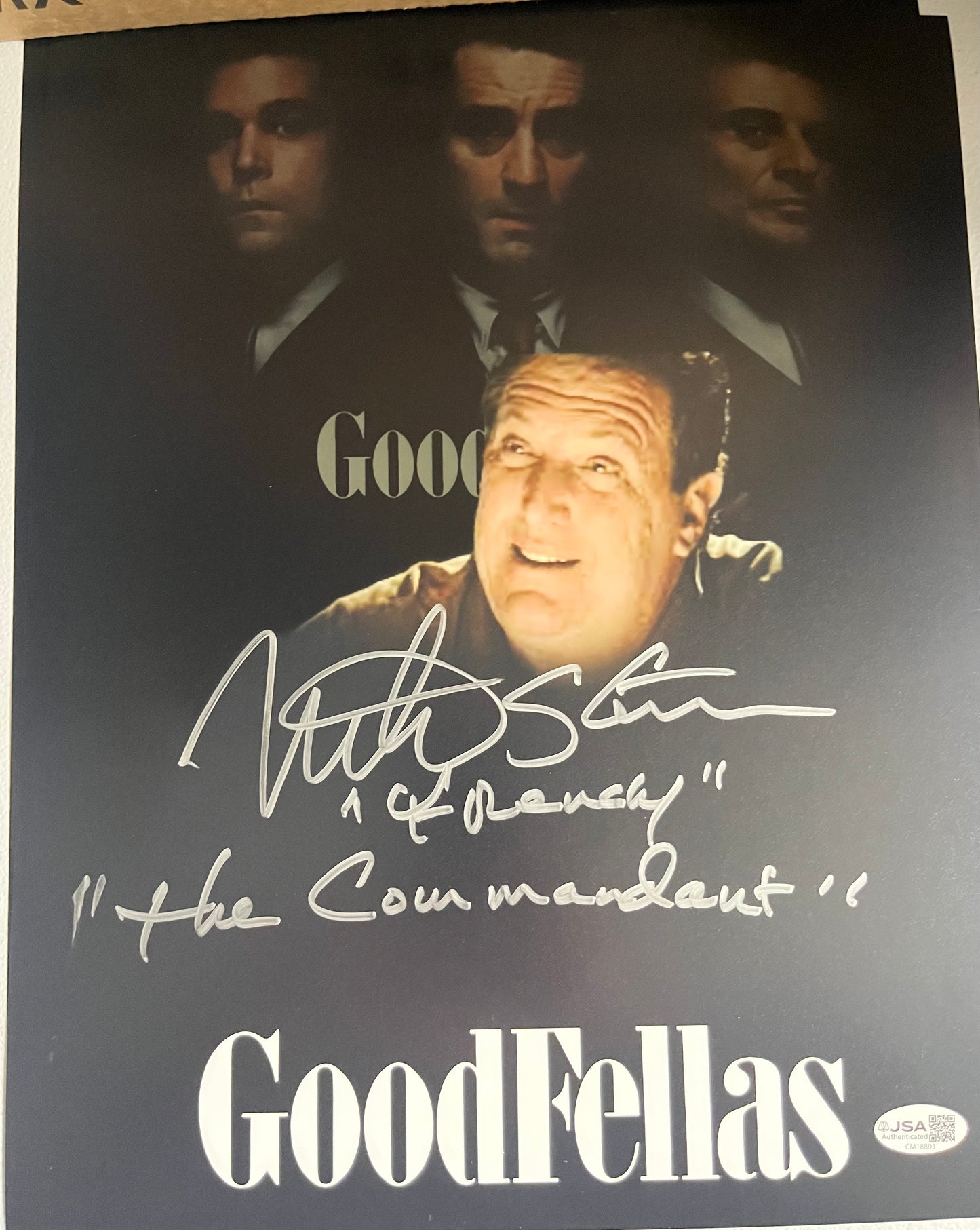 Mike Starr Goodfellas signed 11x14 with 2 Inscriptions