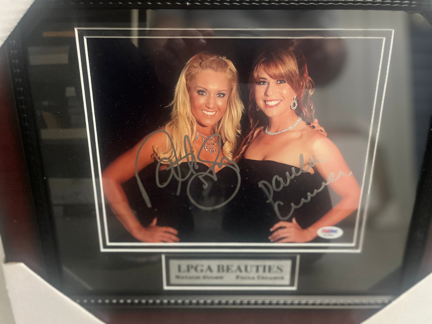 LPGA BEAUTIES NATALIE GULBUS & PAULA CREAMER SIGNED AND CUSTOM FRAMED W /PSA
