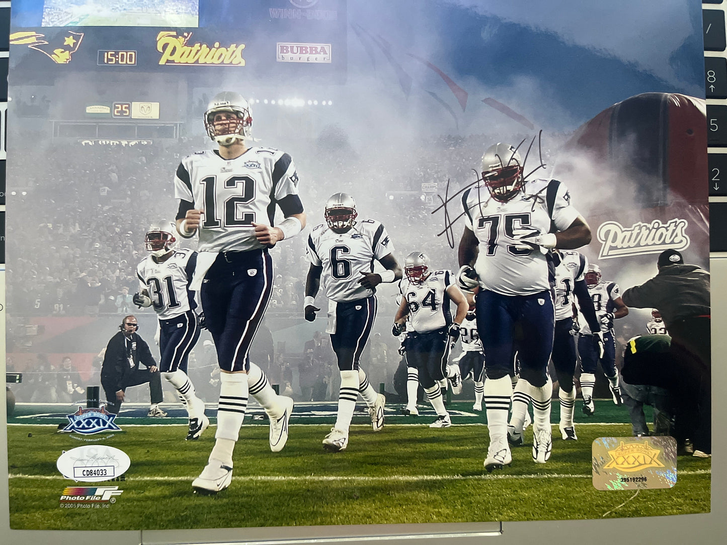 Vince Wilfolk signed 8x10 Super Bowl enterence w. JSA