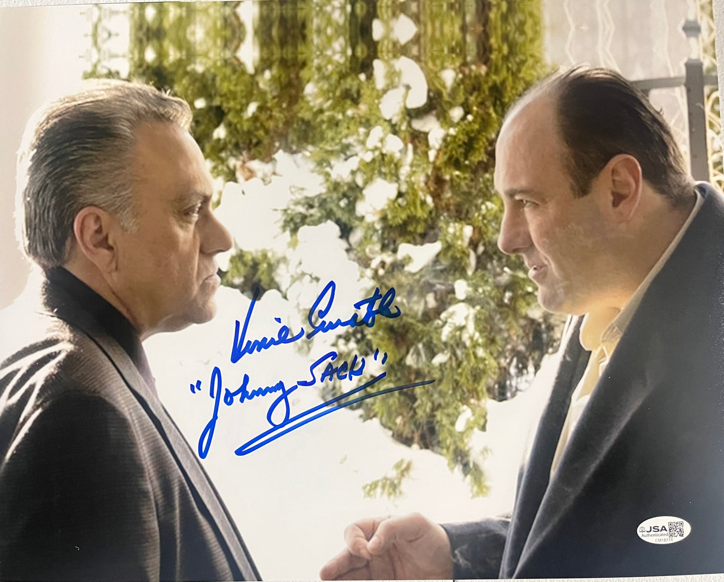 Vincent Curatola Sopranos Signed 11x14 with Johnny Sack inscription