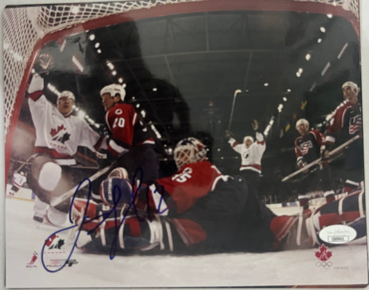 Jaroma Iginla signed Olympic goal 8x10