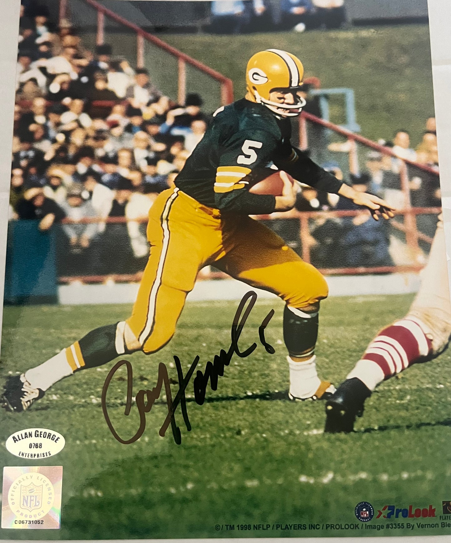 PAUL HORNING SIGNED 8X10 PACKERS HOF DECEASED
