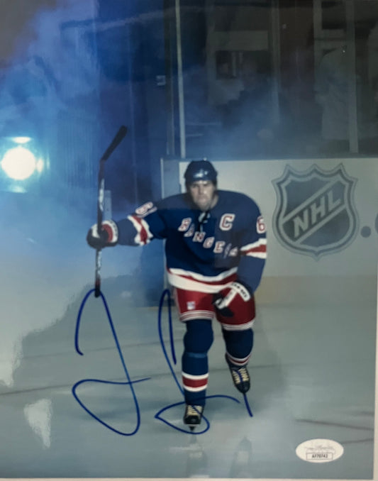 Jaromir Jagr signed 8x10 Rangers HOF