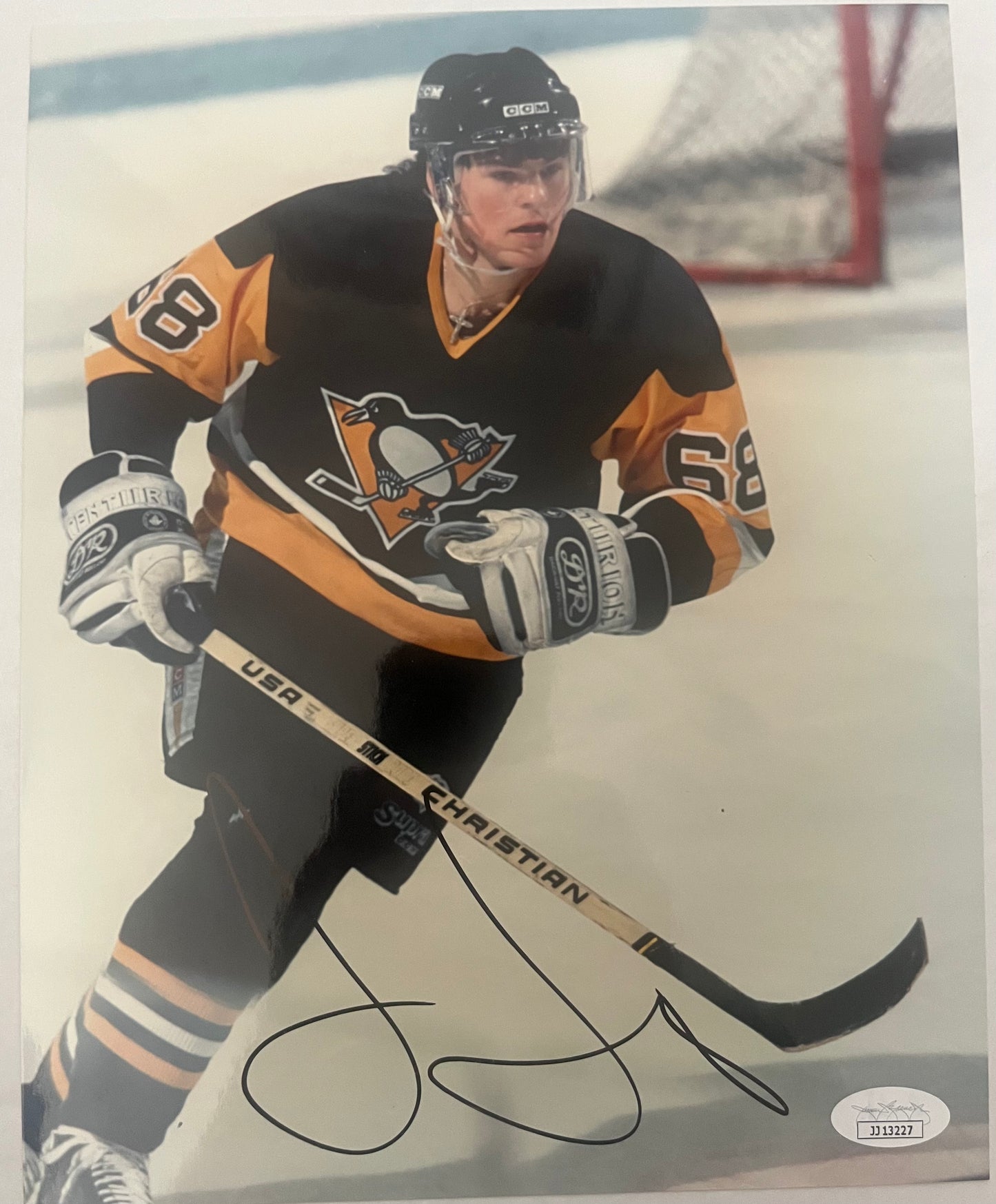 Jaromir Jagr signed 8x10 Penguins Future HOF JSA cert