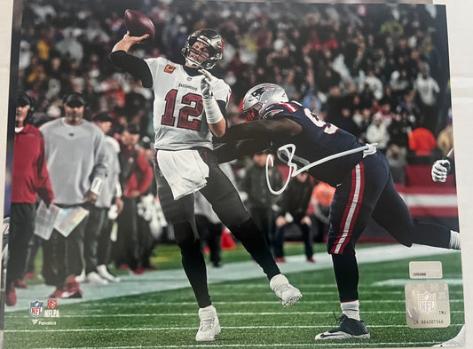 Christian Barmore signed 8x10 New England NEP Cert