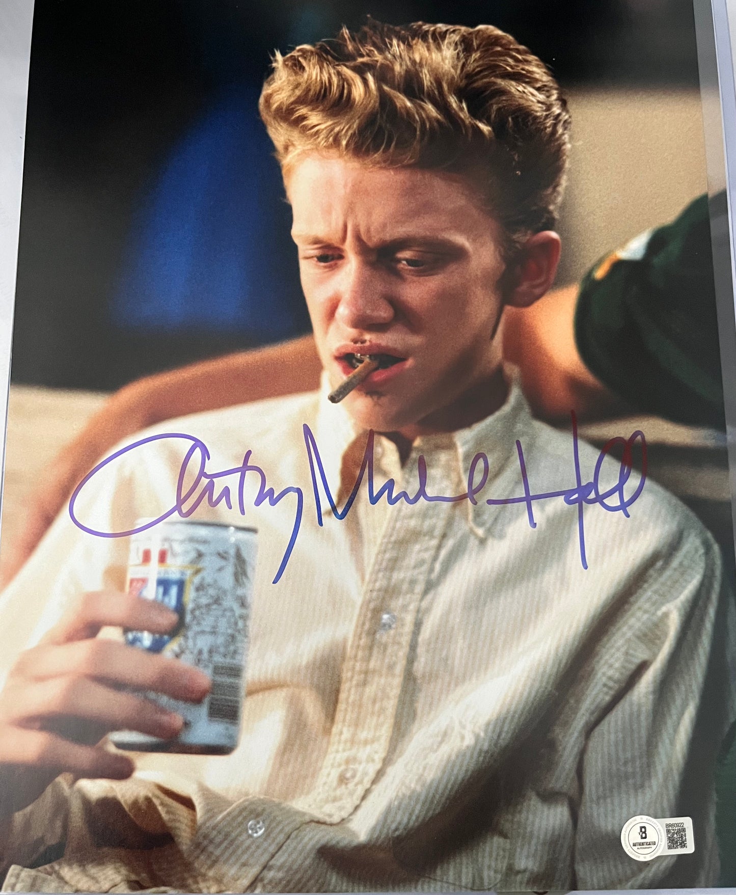 Anthony Michael Hall signed 11x14. 16 Candles. Farmer Ted