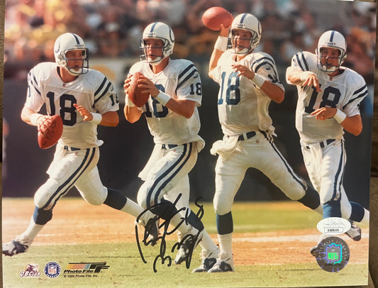 Peyton Manning signed 8x10 quad view photo Colts JSA