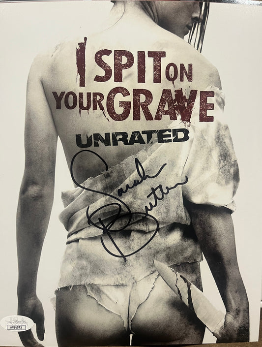 Sarah Butler signed 8x10 "I Spit on your grave " JSA