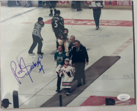 Rod Gilbert signed 8x10 Rangers HOF Deceased