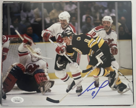 Cam Neely signed Bruins 8x10 Vs NJ Devils