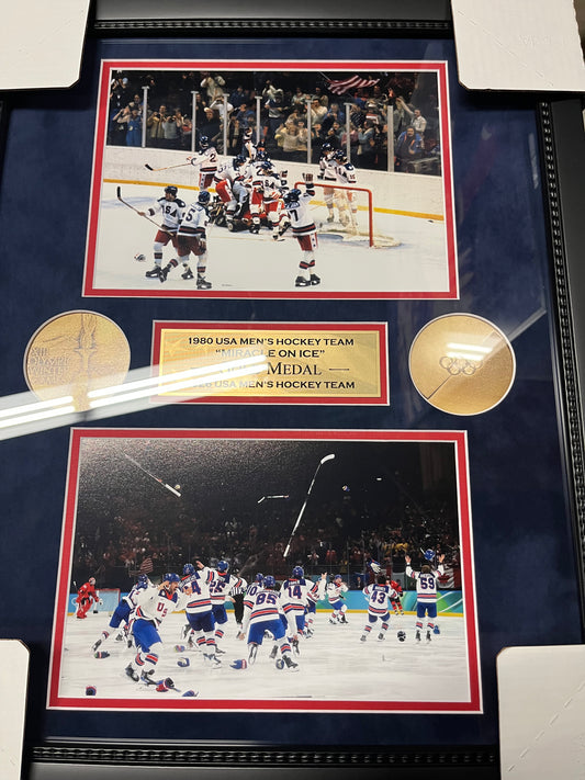 46 YEARS APART!!! 1990 & 2026 OLYMPIC MENS ICE HOCKEY TEAMS GOLD MEDAL CELEBRATIONS 16x20