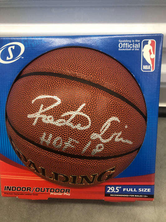 Dino Radja signed full sized basketball w/ HOF19 Certified