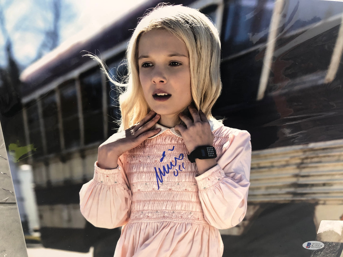 Billie Bobby Brown signed 11x14   Stranger Things  Beckett Cert