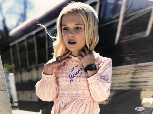 Billie Bobby Brown signed 11x14   Stranger Things  Beckett Cert