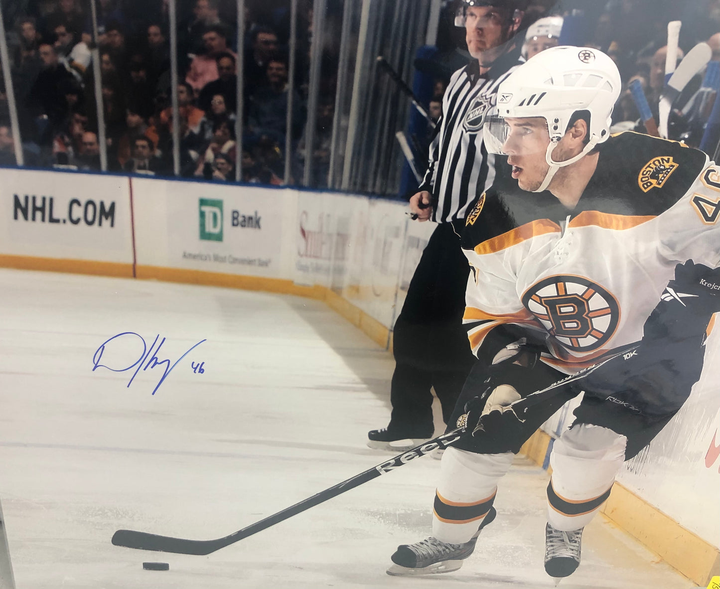 David Krejci signed 16x20 with Krejci Authentics hologram