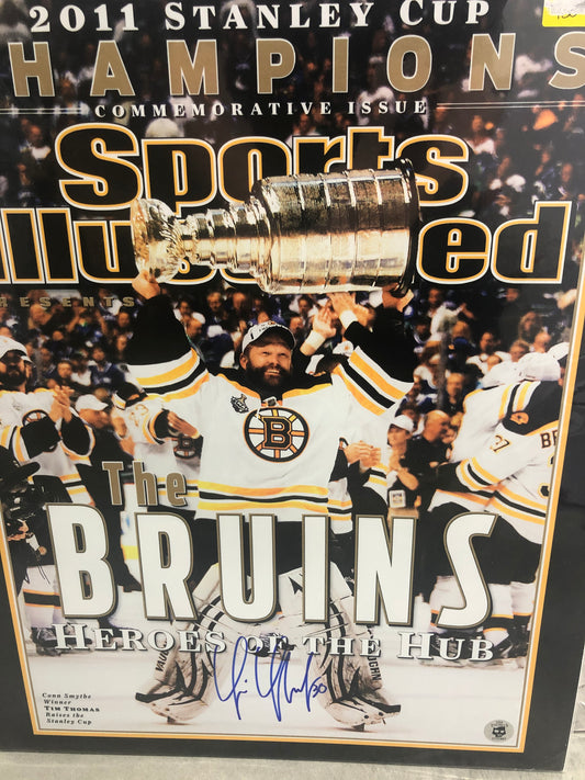 Tim Thomas signed Sports Illustrated 16x20 with Thomas hologram
