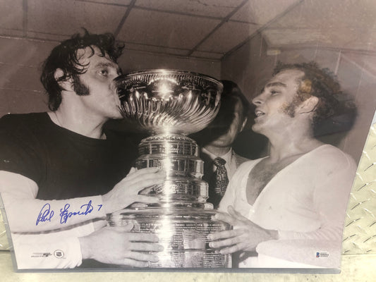 Phil Esposito signed 16x20 with Stanley Cup Beckett Cert