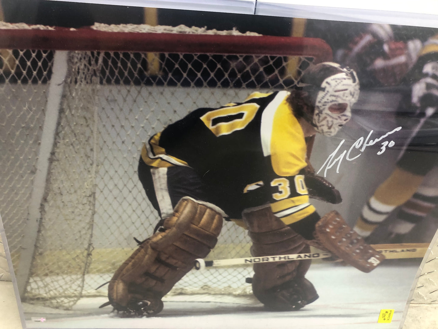 Gerry Cheevers signed 16x20 with Cheevers hologran