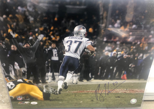 Rodney Harrison signed 16x20 with JSA Certification
