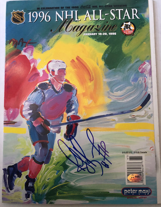 Ray Bourque signed 1996 All Star Game Program with SGC Cert Ray was MVP