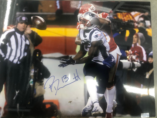 Phillip Dorsett signed 11x14 metallic photo with New England Picture Cert