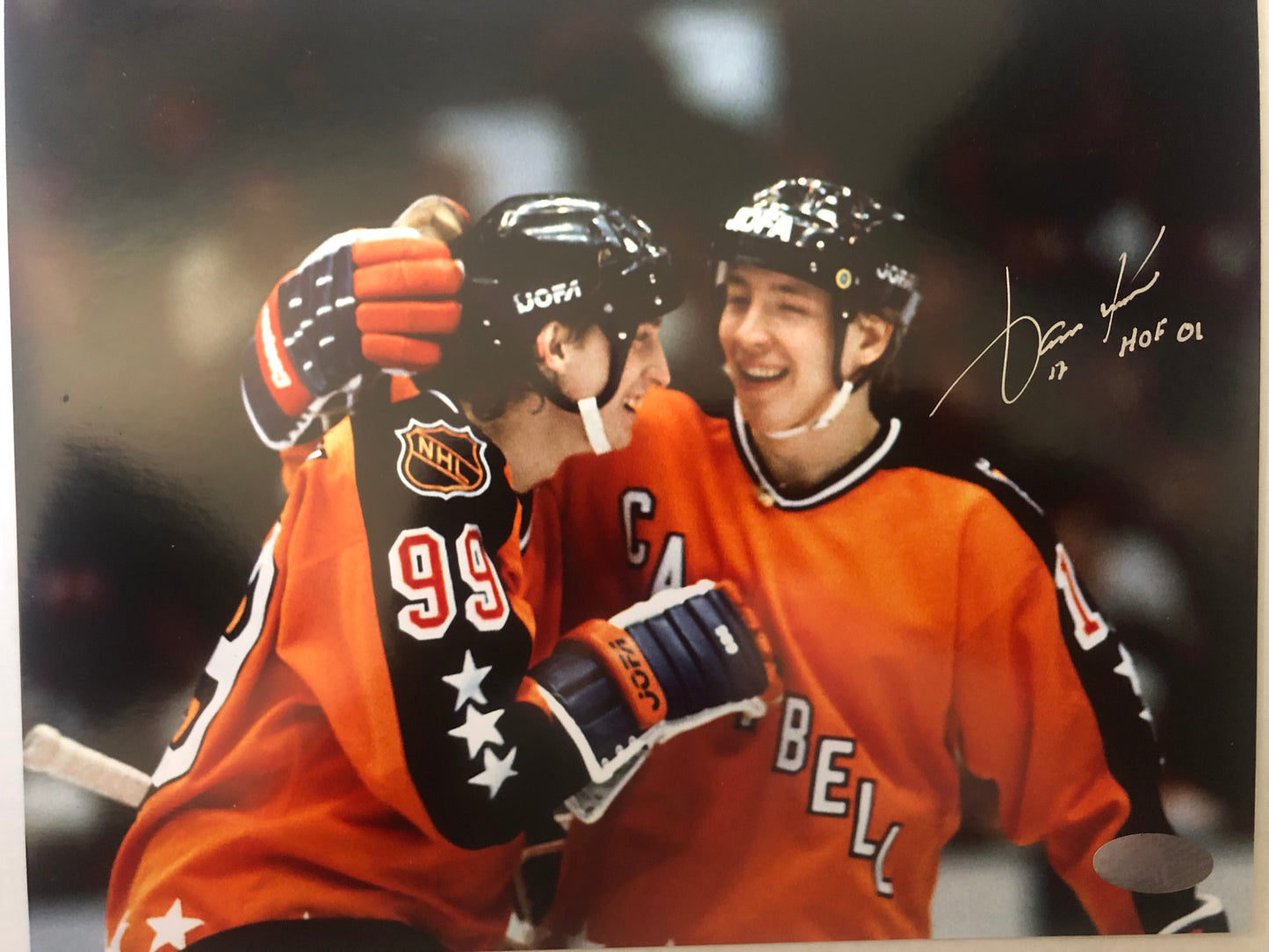 Jari Kurri signed 8x10 w/ HOF Inscription Sportsauthentix cert