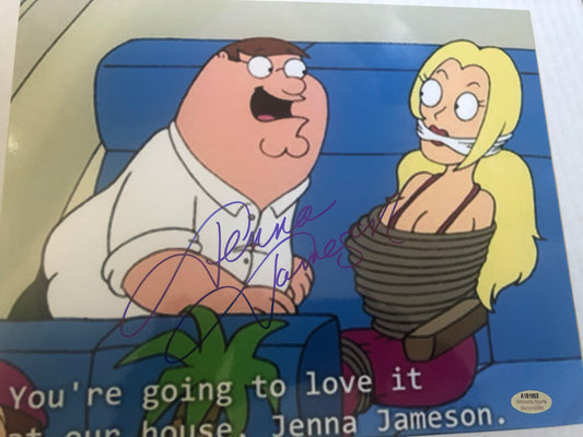 Jenna Jameson signed 8x10  SIMPSONS W/ Schwartz Sports Cert