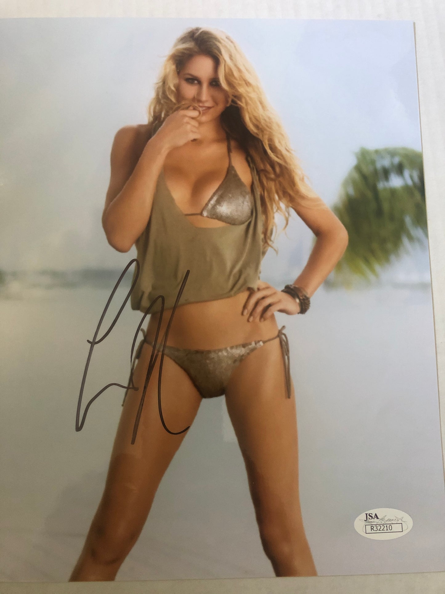 Anna Kournikova signed 8x10 Hot Tennis SI Model JSA cert