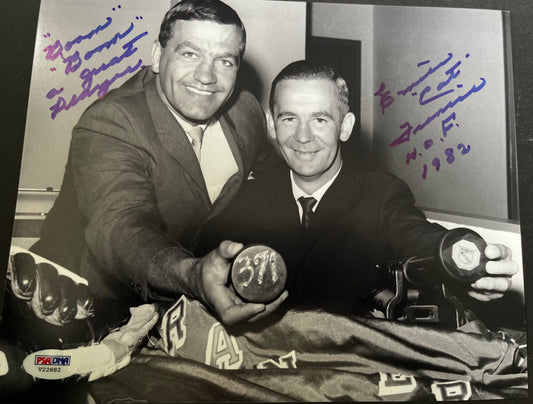 Rangers HOF Emile Francis signed 8x10 w/ 3 inscriptions