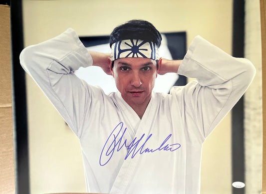 Cobra Kai Ralph Macchio signed 16x20 Daniel LoRusso