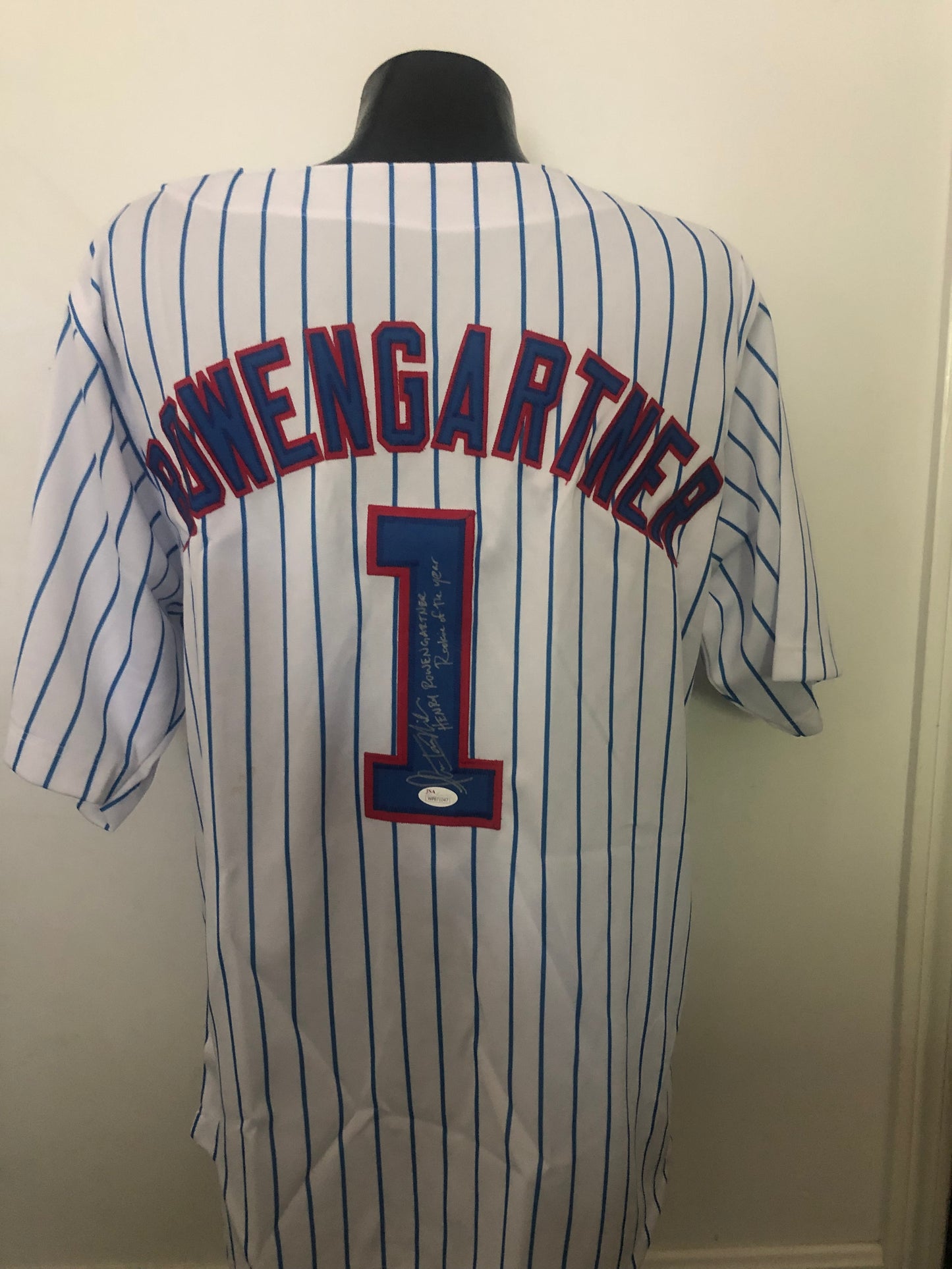 Thomas Ian Nicholas  signed custom Cubs Jersey w/ 2 inscriptions and JSA
