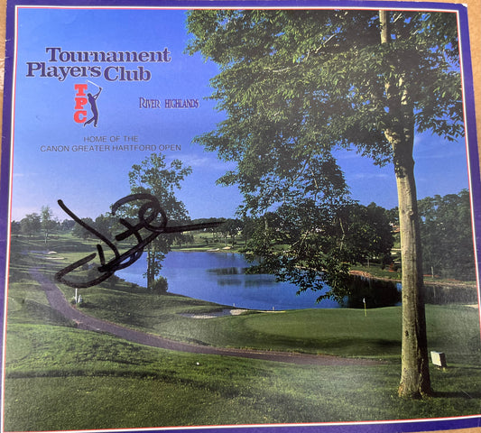 David Duval signed TPC River Highlands scorecard