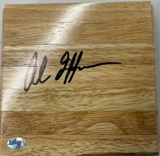 Celtics Al Jefferson  signed 6x6 floorboard  Rare full sig