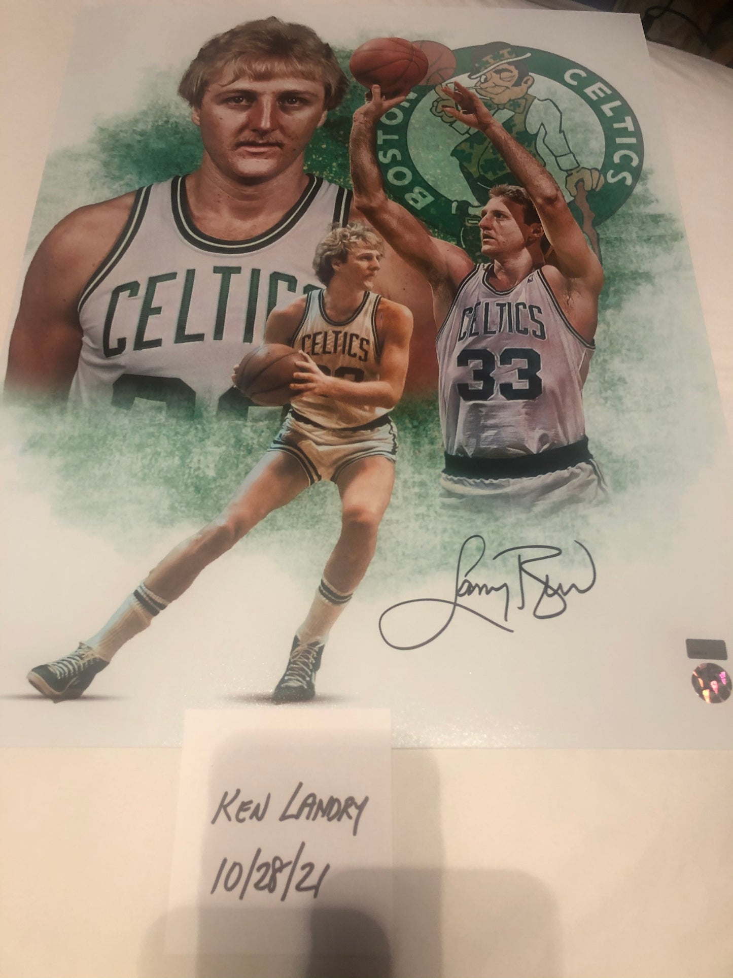 Larry Bird signed custom 16x20 with Bird Hologram (2)