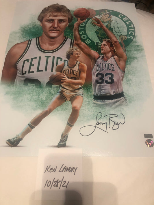 Larry Bird signed custom 16x20 with Bird Hologram (2)
