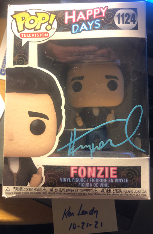 Henry Winkler signed Funko Pop with JSA Witness