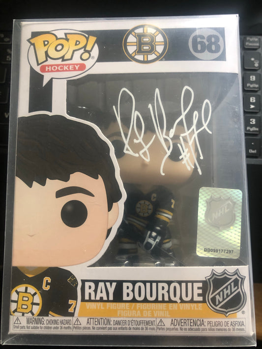 Ray Bourque signed FUNKO POP w/JSA Witness