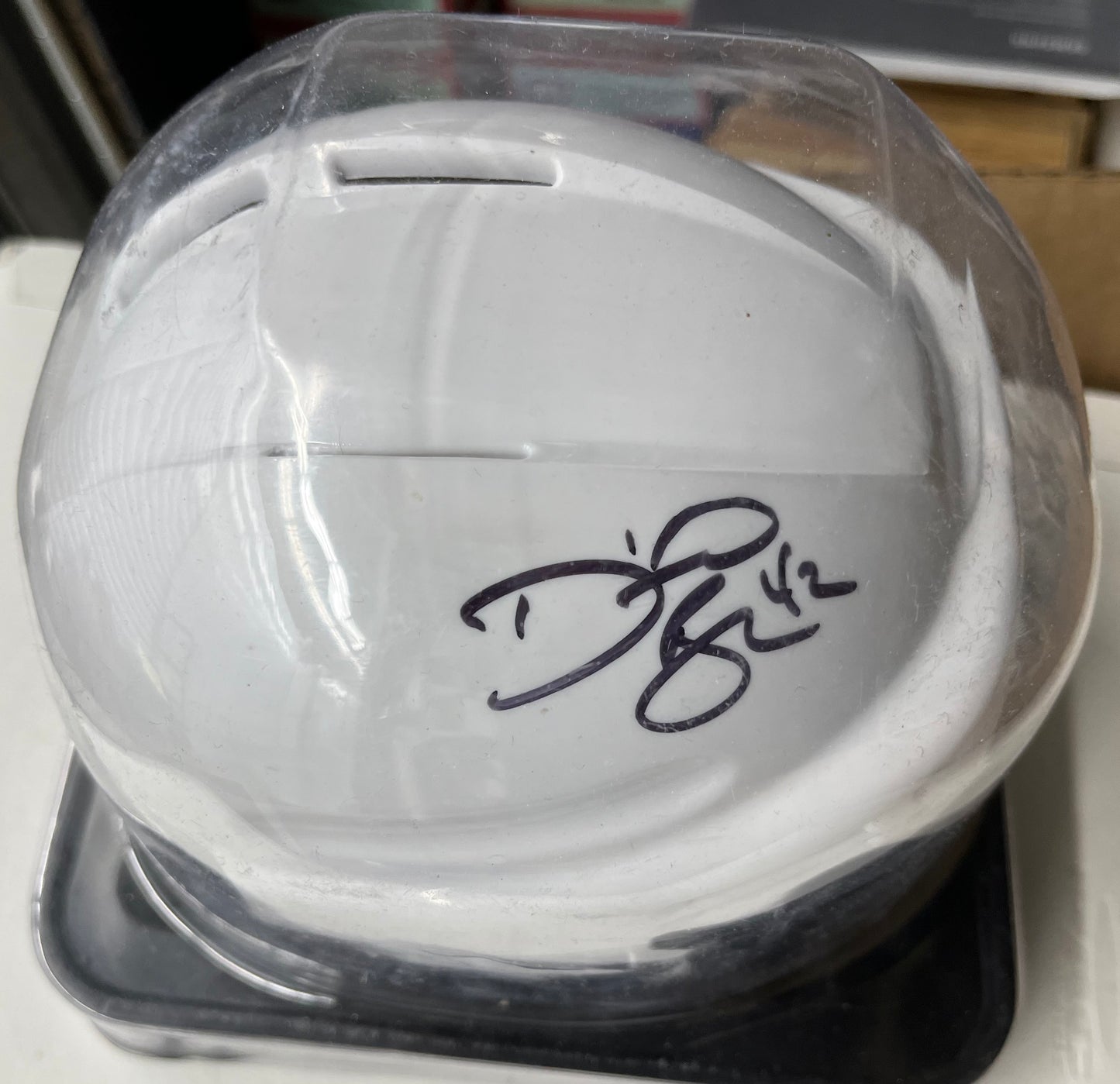 "RUDY" Rudy Ruettiger signed "Rudy was offsides" Notre Dame mini helmet