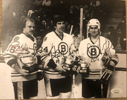 Bourque, Middleton and O Reilly signed 8x10
