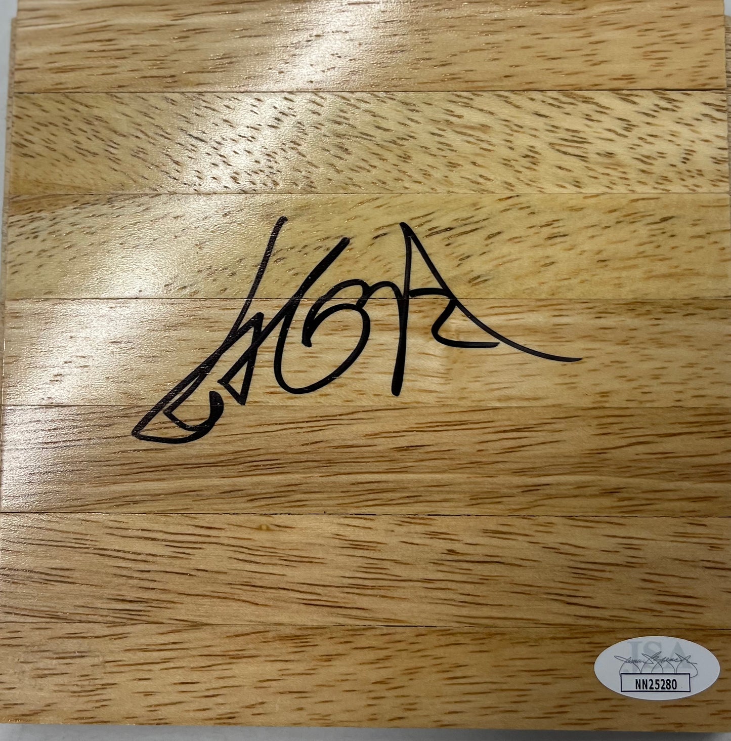 Rockets Yao Ming signed 6x6 floorboard RARE