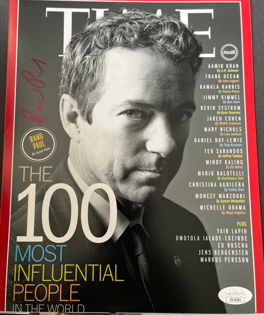 Rand Paul signed 8x10 Politics Time Magazine photo