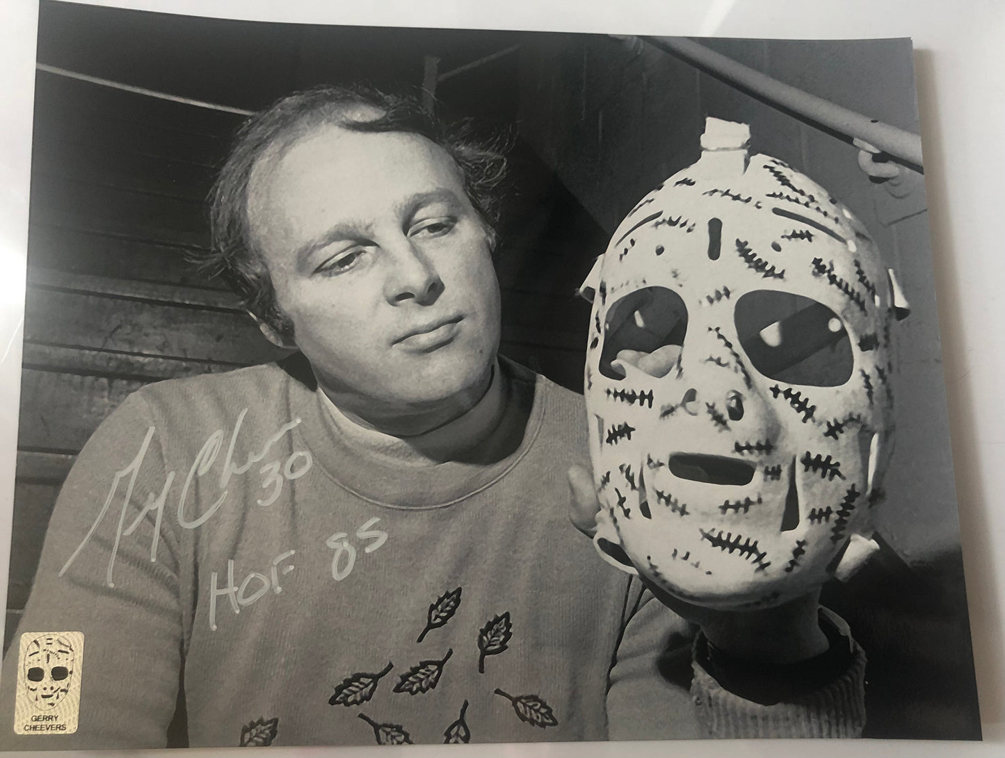 Bruins HOF Gerry Cheevers signed 8x10