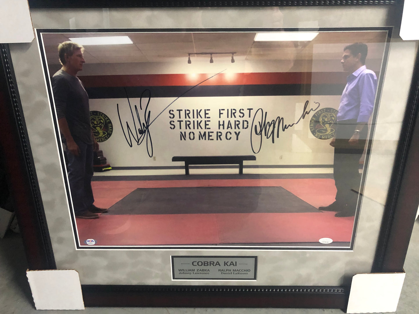 Emmitt Smith custom fromed HOF piece with signed and slabbed golf ticket PSA