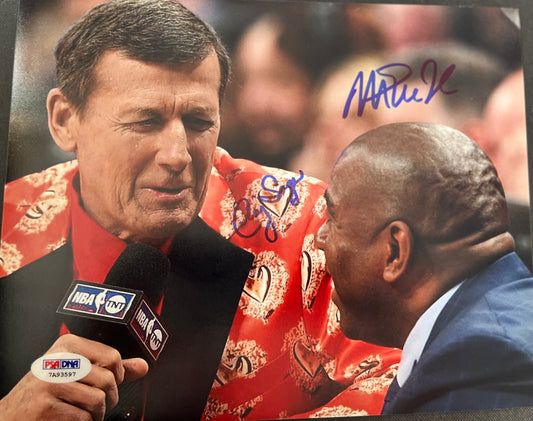 CRAIG SAGER (DECEASED)  & MAGIC JOHNSON SIGNED 8X10
