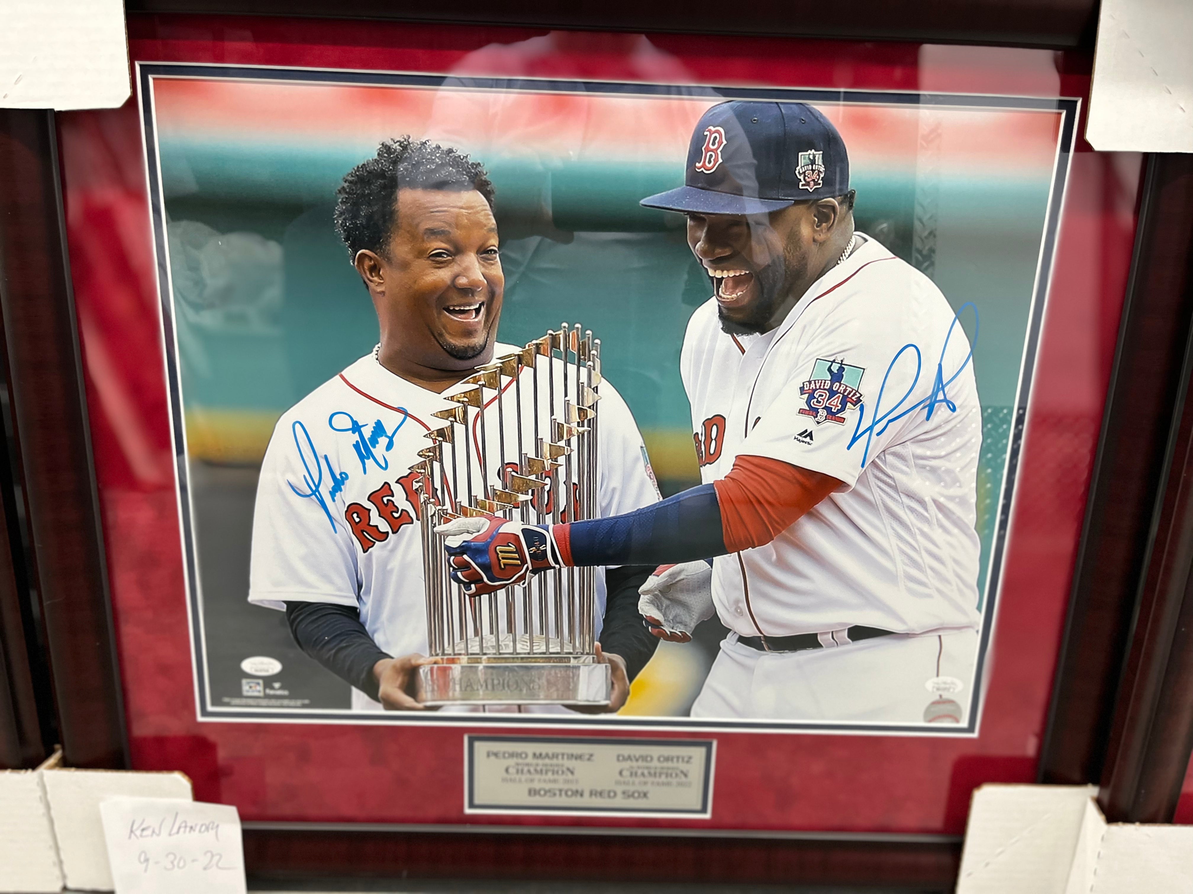 Pedro Martinez Autographed Framed Red Sox Jersey