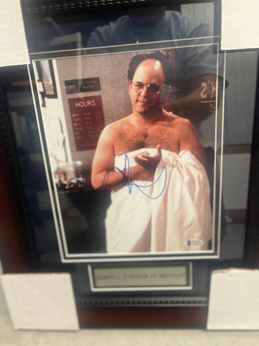 SEINFELD JASON ALEXANDER SIGNED 8X10 CUSTOM FRAMED W/BECKETT