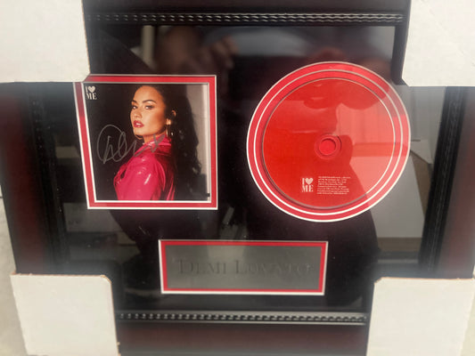 DEMI LOVATO SIGNED AND CUSTOM FRAMED CD W/JSA
