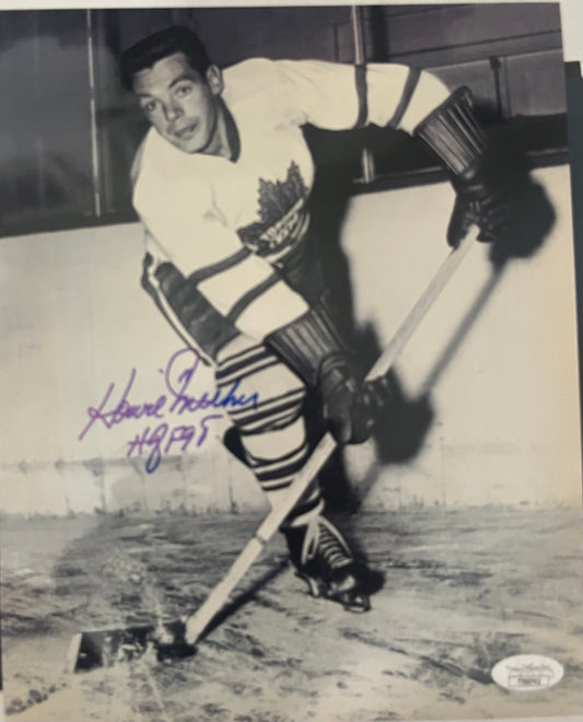 Howie Meeker signed 8x10 Toronto Maple Leafs HOF  Deceased