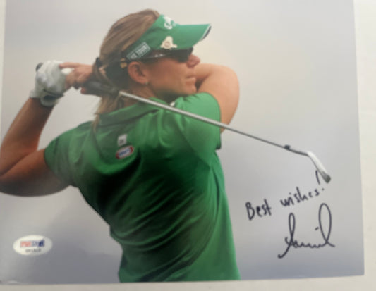 ANNIKA SORENSTAM SIGNED 8X10  LPGA LEGEND PSA