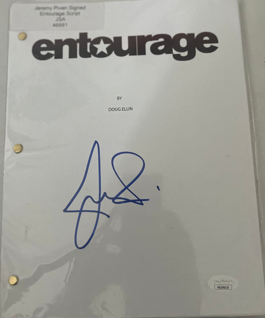 JEREMY PIVEN SIGNED FULL SCRIPT "ENTOURAGE" W/JSA WITNESS